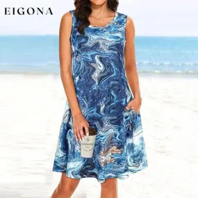 Abstract Print Beach Dress