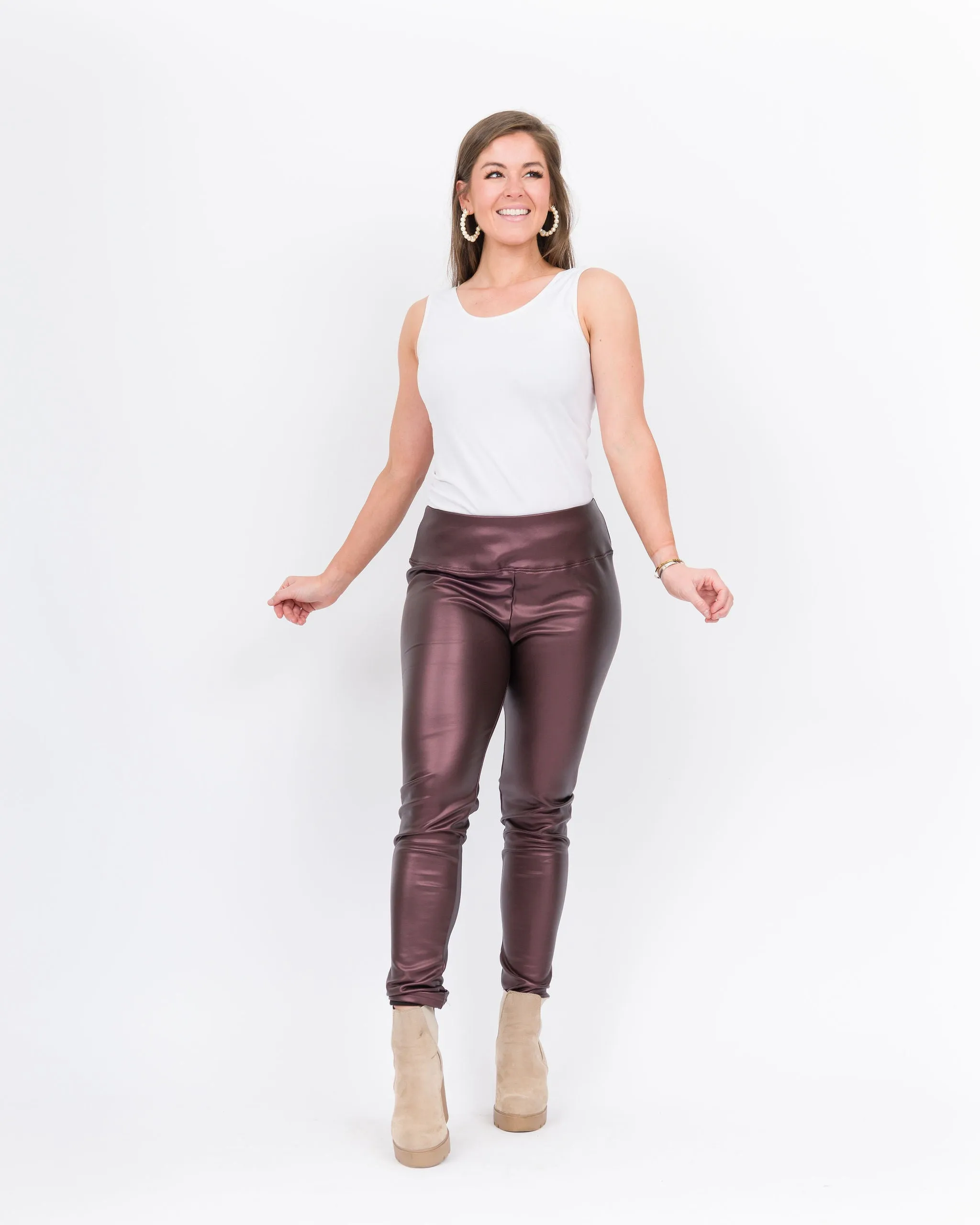 Alexi Leggings - Burgundy-Final Sale