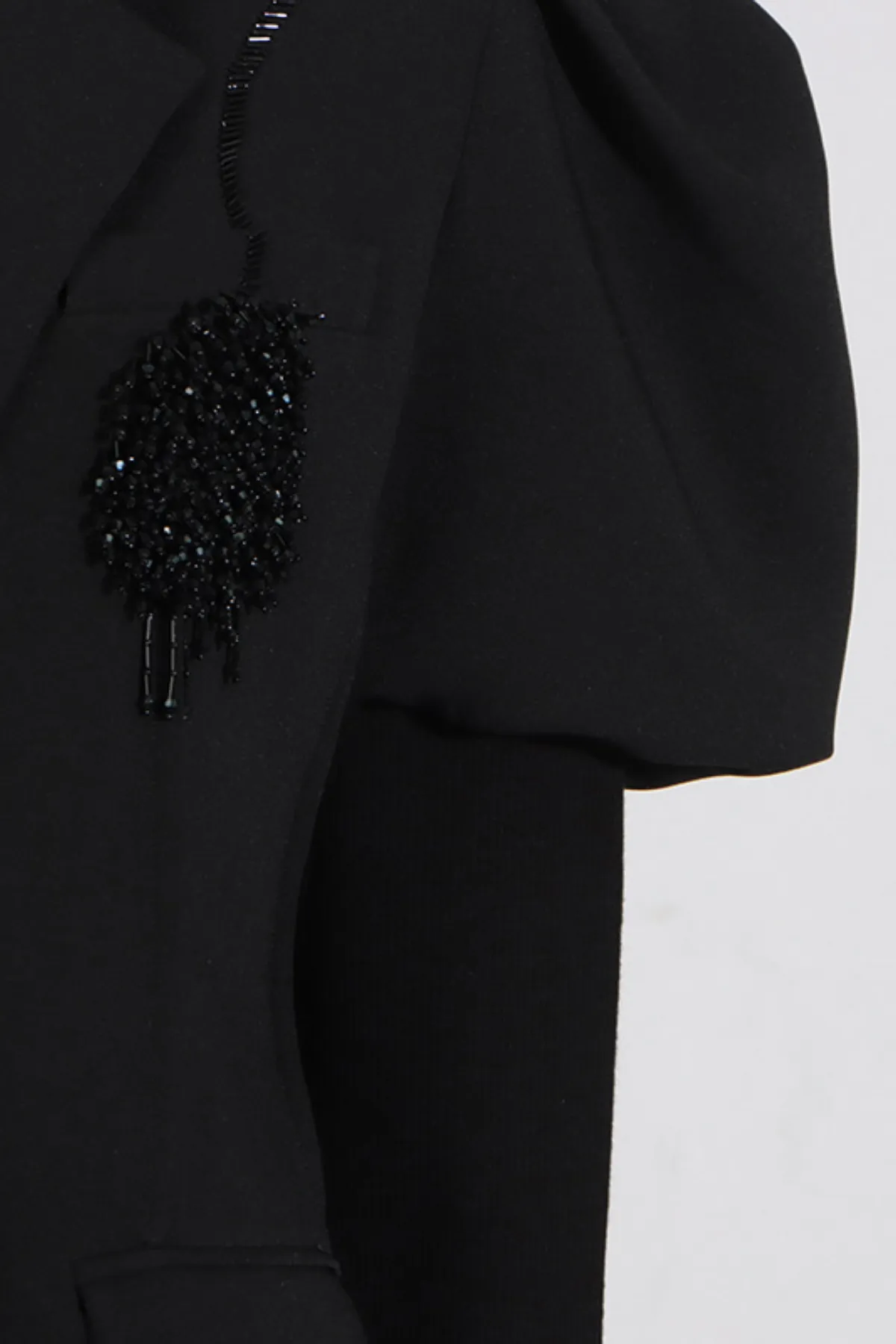 Balloon Sleeve Rhinestone Blazer