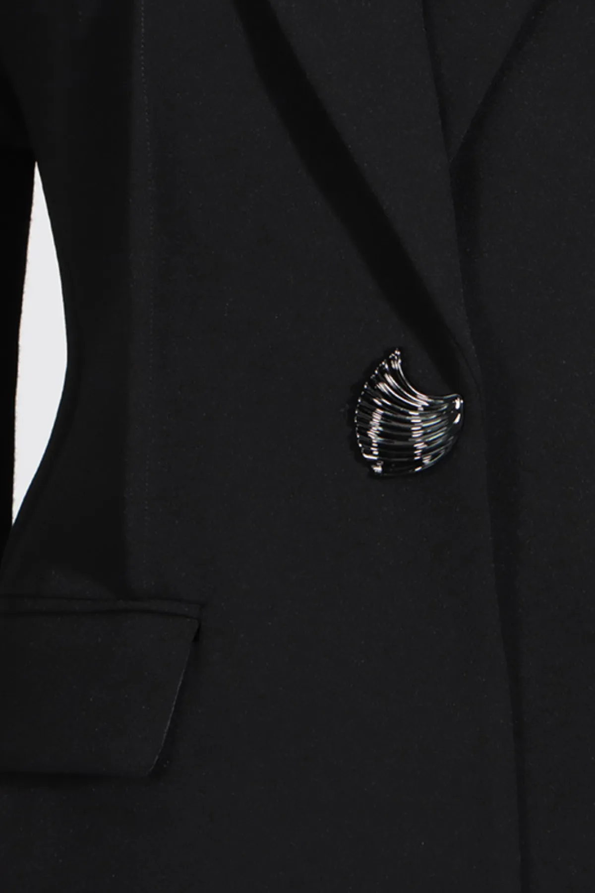 Balloon Sleeve Rhinestone Blazer