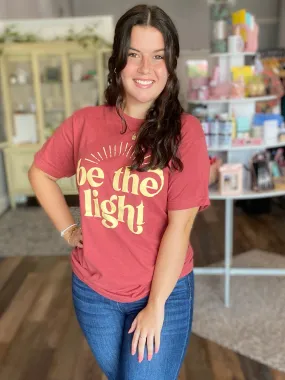 Be The Light Rust Colored Graphic Tee