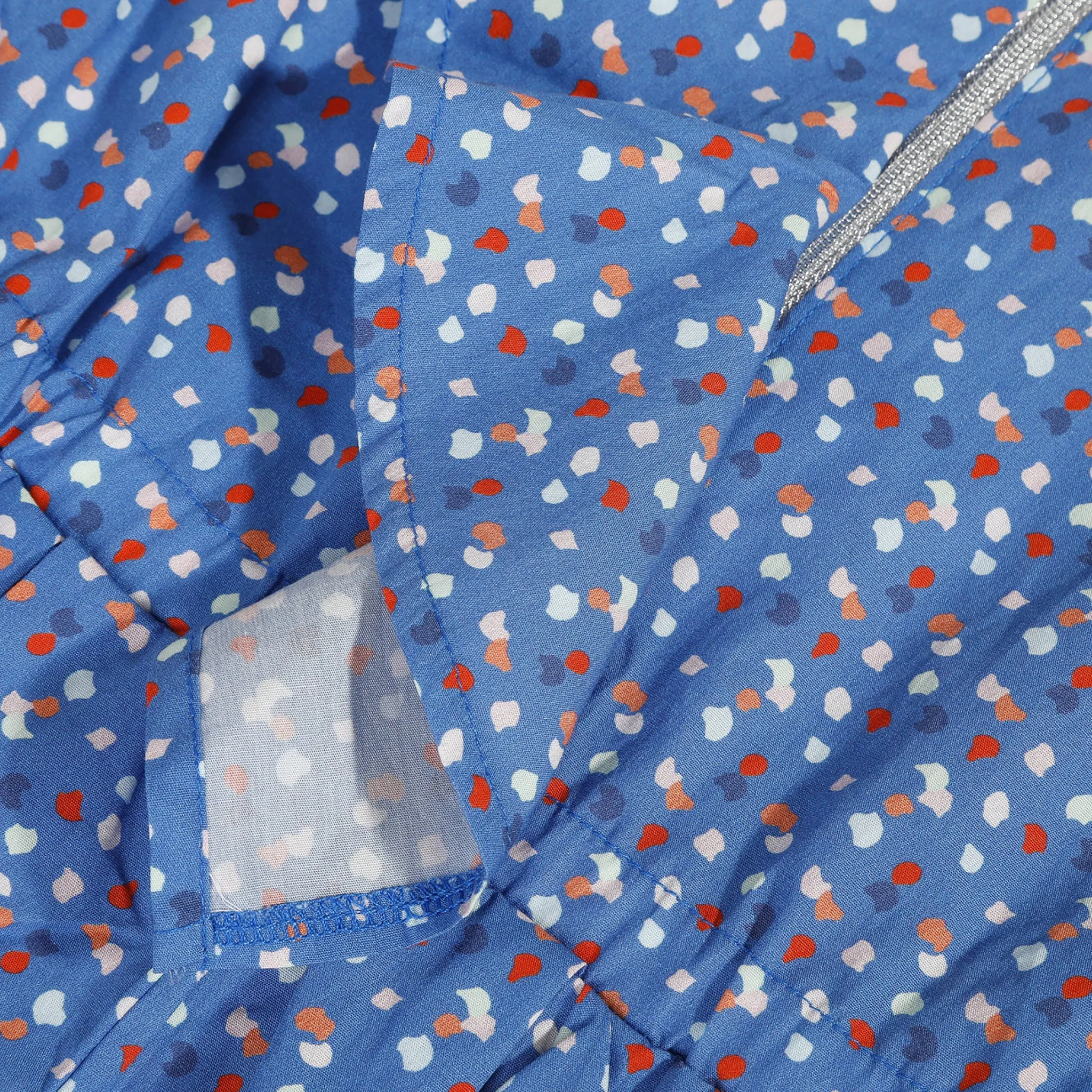 Blue micro dot romper  - FINAL SALE