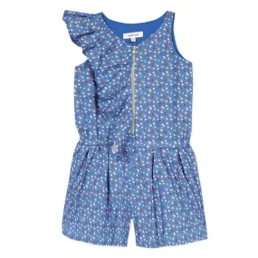 Blue micro dot romper  - FINAL SALE
