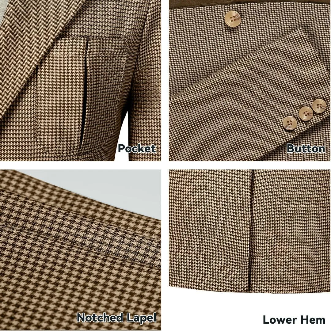 Boy Suit Plaid Blazer 2 Button Coat Stylish Cute Stretch Fabric Notched Lapel Formal Ring Bearer Wedding Homecoming