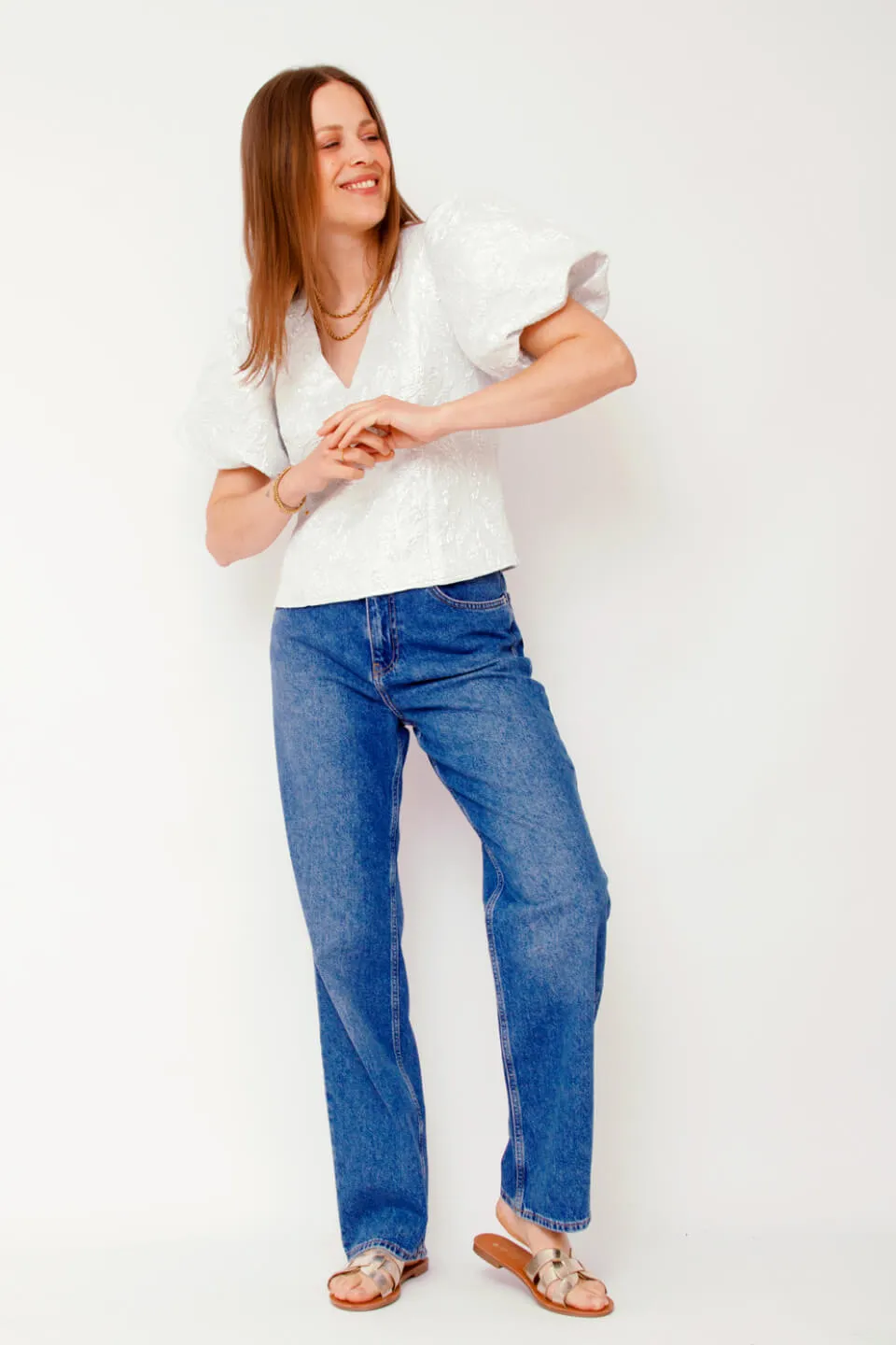 Camia Metallic Blouse