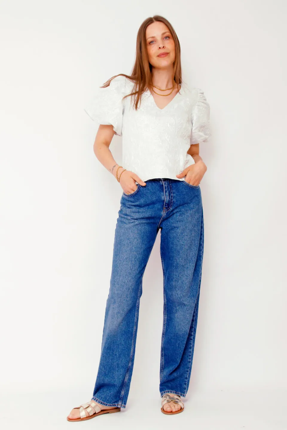 Camia Metallic Blouse