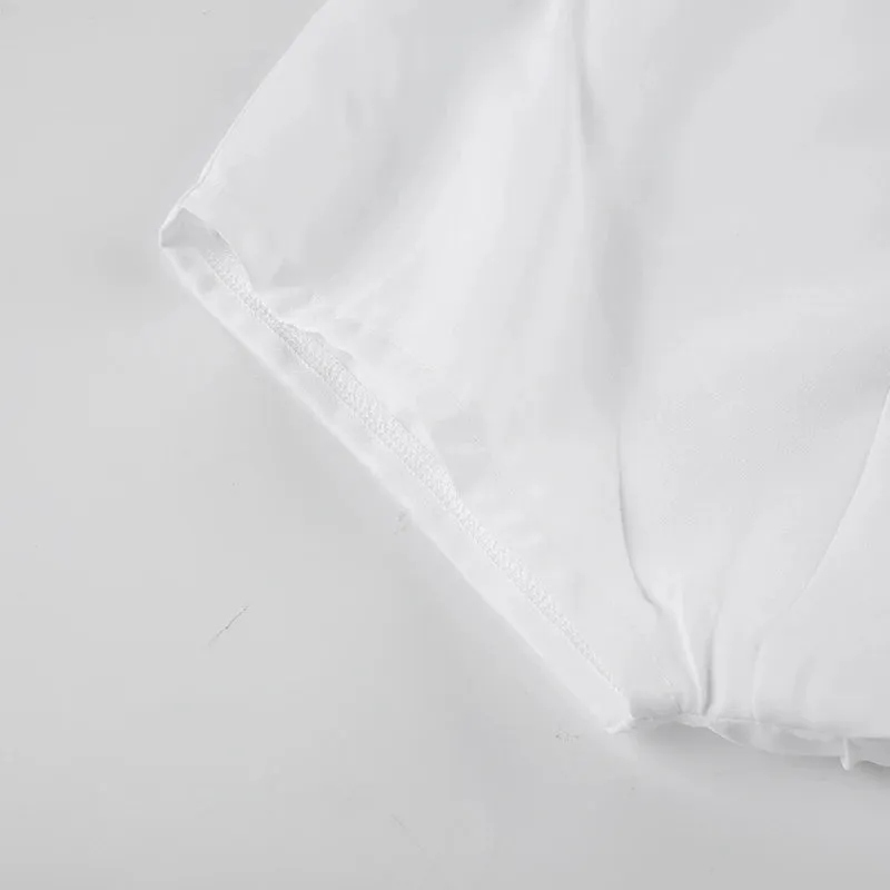 Crossed Polo Collar Crop Top
