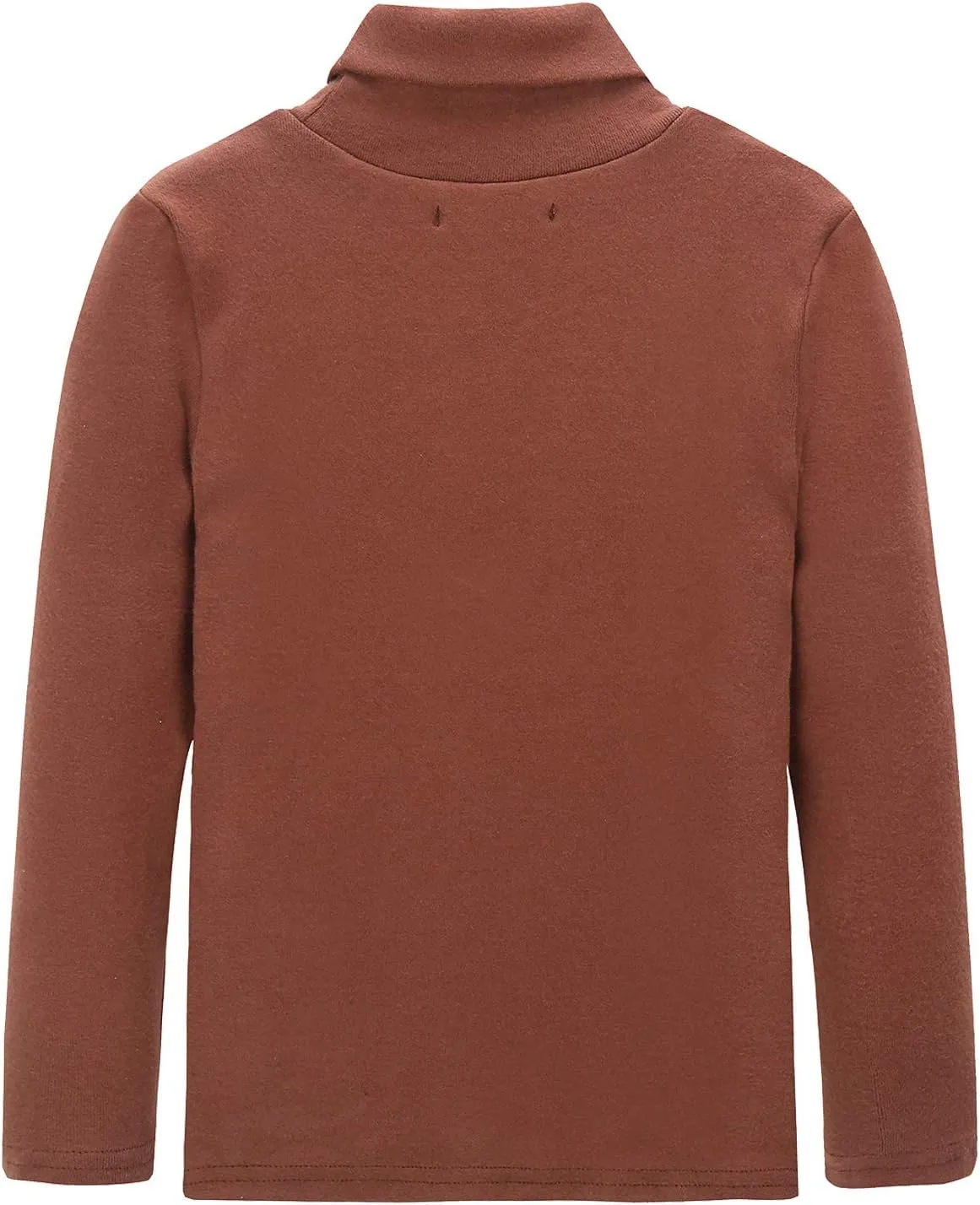 CUNYI Boys Girls Turtleneck Long Sleeve Soft Cotton T-Shirts Solid Color Warm Tee Tops