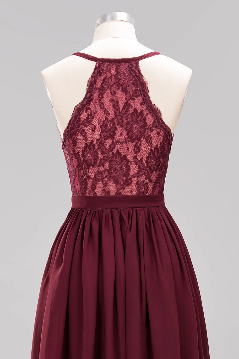 Elegant Long A-line Chiffon V-Neck Chiffon Bridesmaid Dress