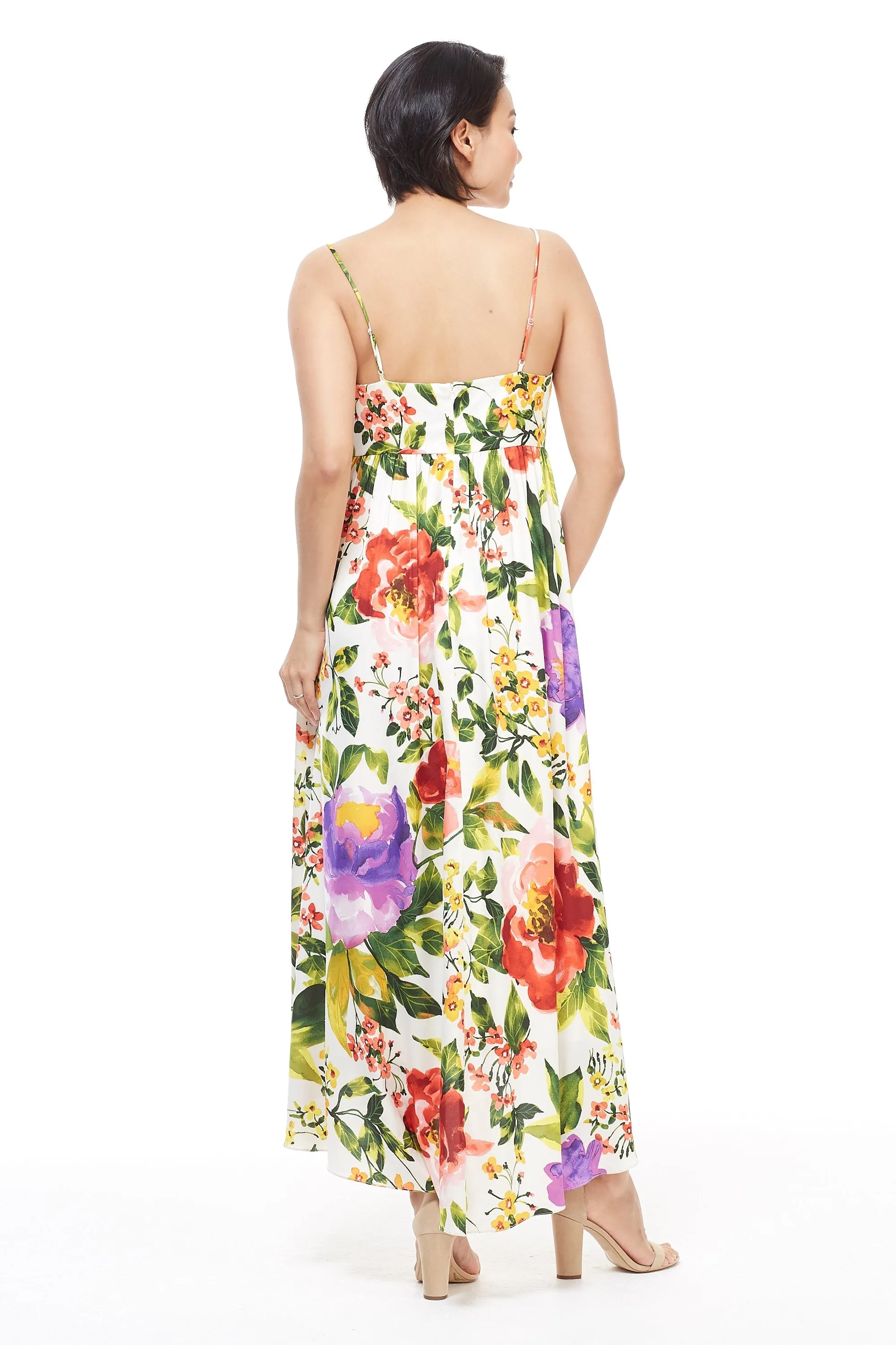 Floral Midi Knot Tie Sundress