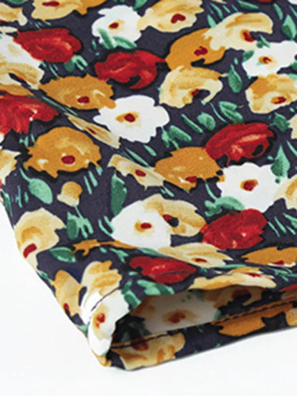 Floral Tiered Halter Tank Dress: Ditsy Print, Mid Calf Length