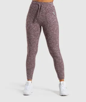 Gymshark Slounge Leggings - Berry Red Marl