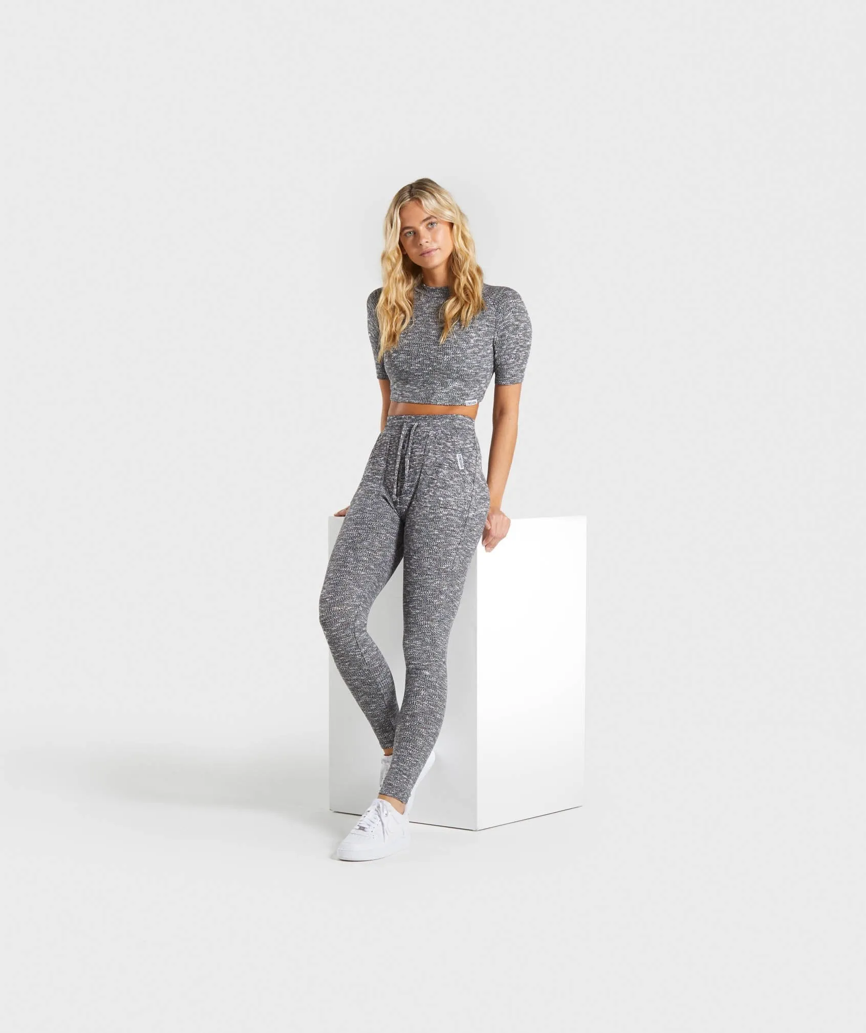 Gymshark Slounge Leggings - Black Marl