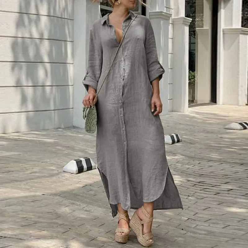 Hannah – Women’s Cotton Blend Loose Beach Sundress