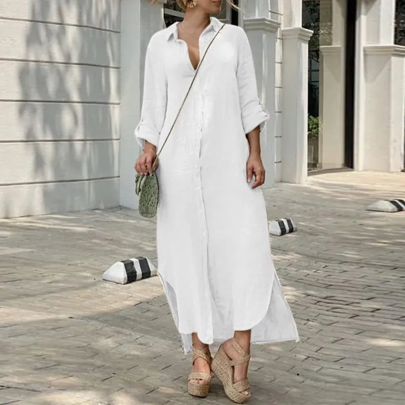 Hannah – Women’s Cotton Blend Loose Beach Sundress