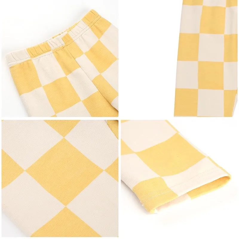 Jelly Mallow Yellow Check Leggings