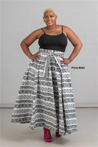 Kara Chic 7001MD Markdown Print Skirt
