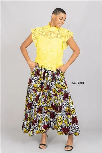 Kara Chic 7001MD Markdown Print Skirt