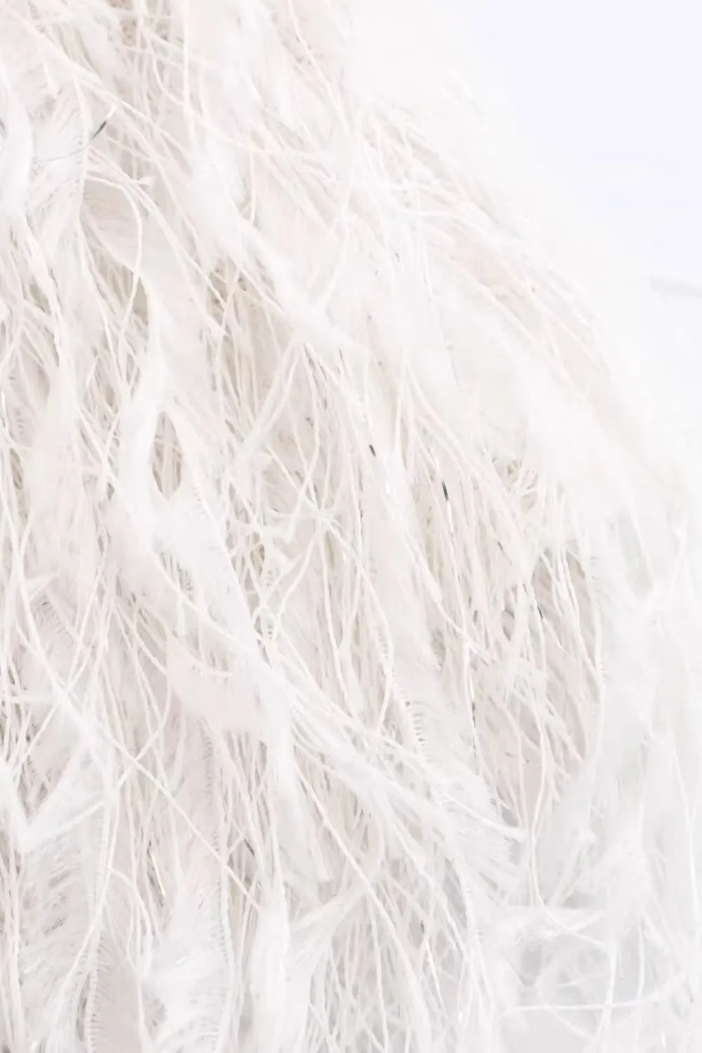 'Lulu' Metallic Hemline Tassel Detail Dress