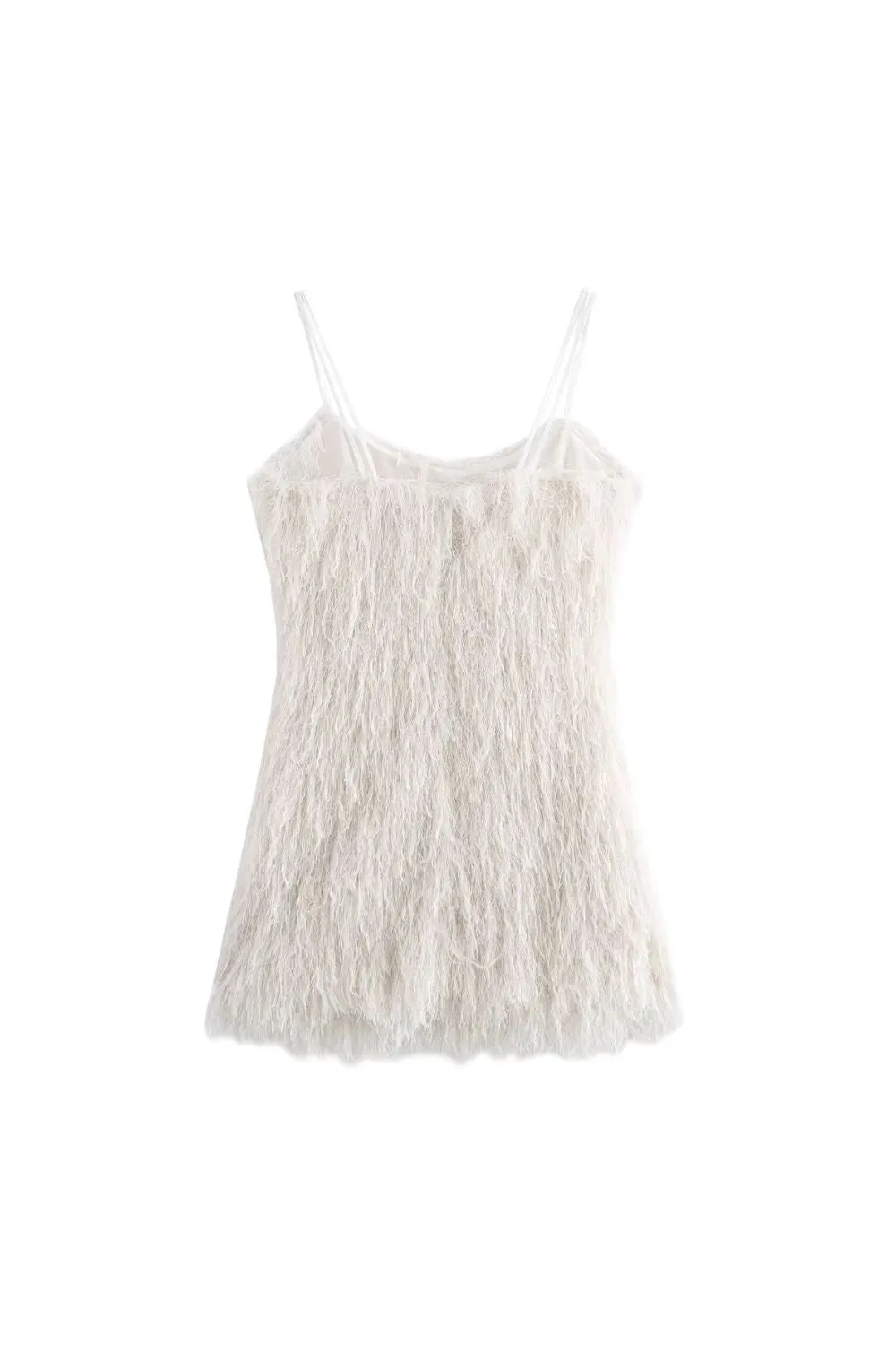 'Lulu' Metallic Hemline Tassel Detail Dress