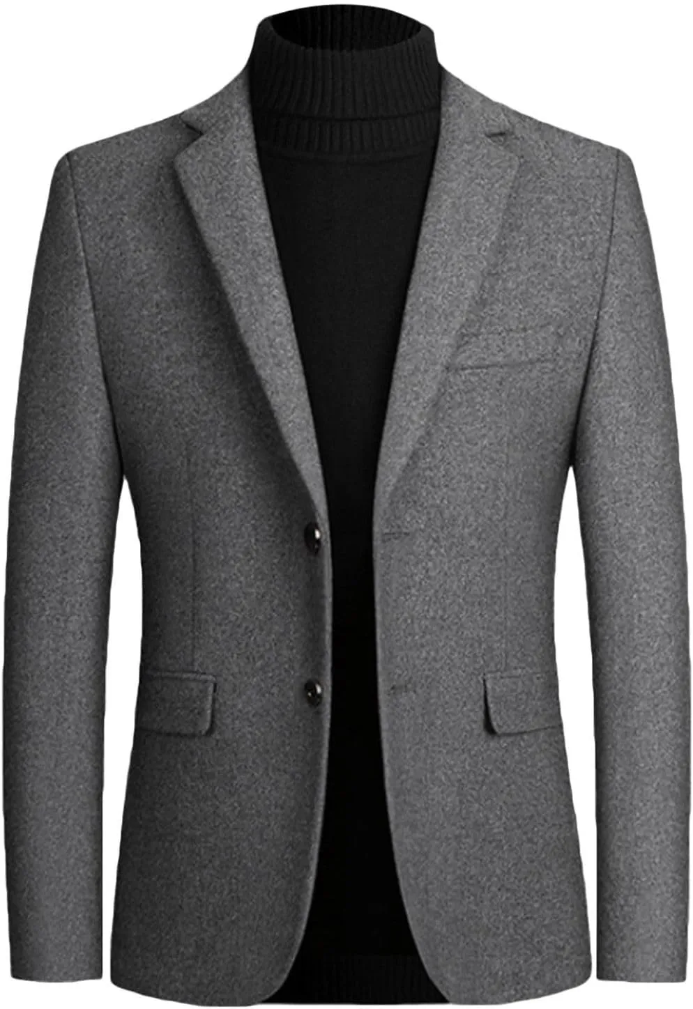 Lu's Chic Men's Slim Fit Suit Jacket Long Sleeve Blazer Jacket Sport Coat Office Button Business Casual Fashion Fall