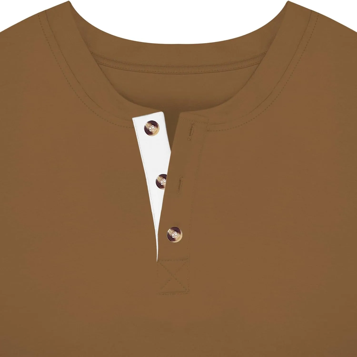 Men's Casual Stretchy Henley Shirts Fitted T Shirt Soft Stylish Tee Tops