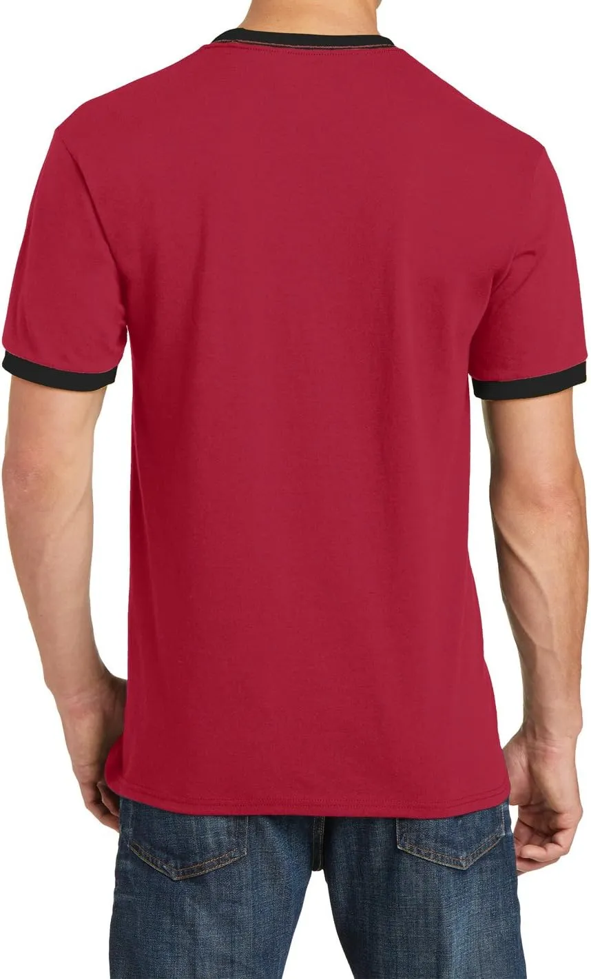 Men's Short Sleeve Core Cotton Soft Classic Ringer Tee