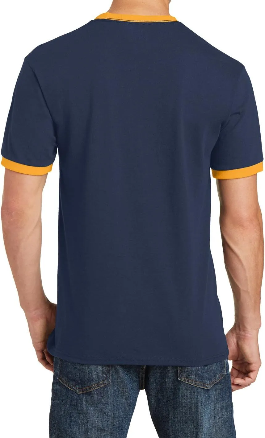 Men's Short Sleeve Core Cotton Soft Classic Ringer Tee