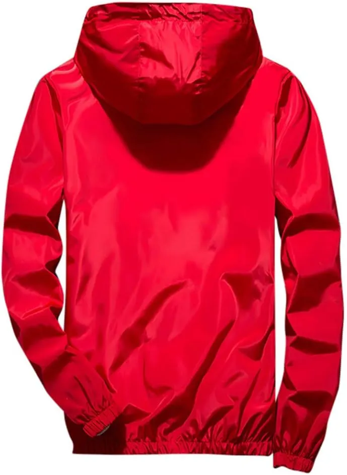 Men's Trench Coat Rain Jacket Windbreaker Lightweight Shell Raincoat With Hood For Golf Hiking Travel, M-7XL