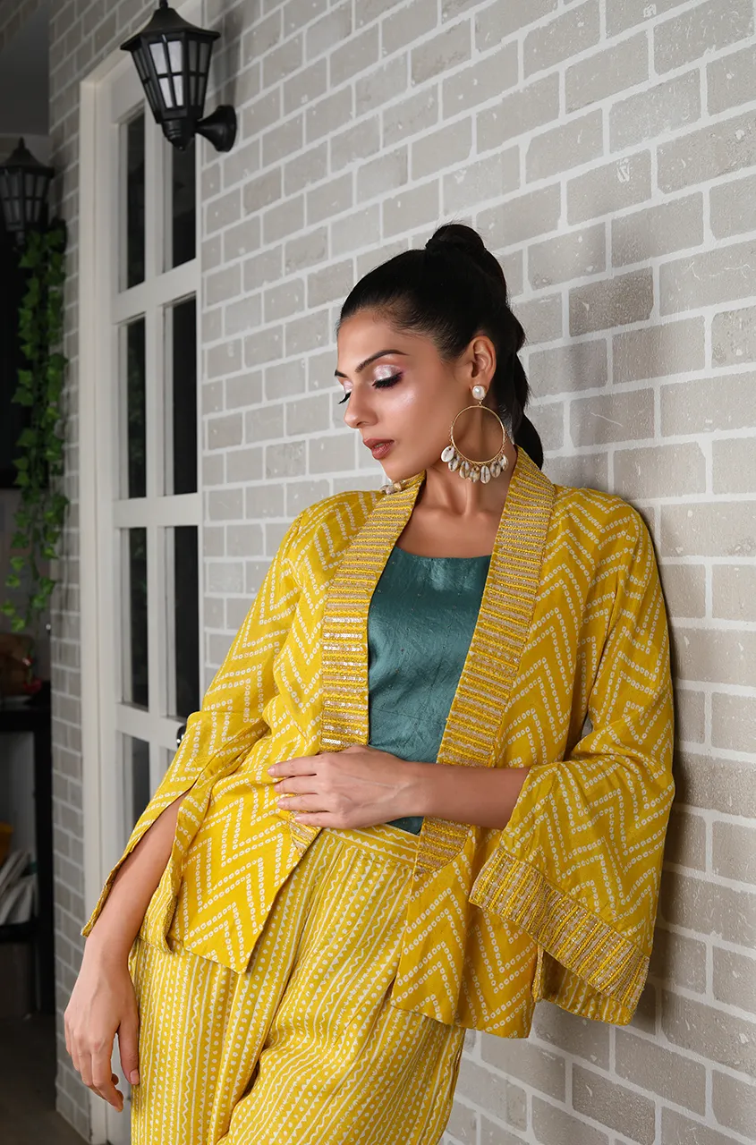 METTLE- Cutdana Blazer Jacket - Mustard