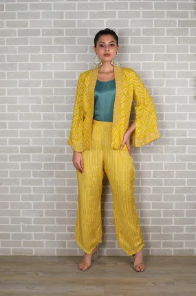 METTLE- Cutdana Blazer Jacket - Mustard