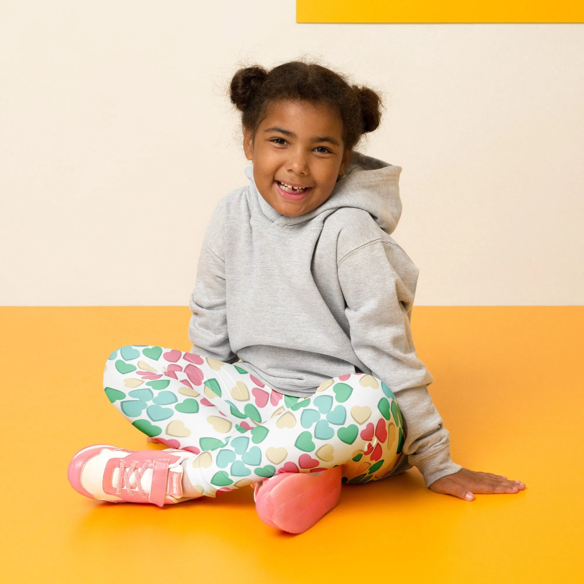Pastel Candy Hearts Kid's Leggings