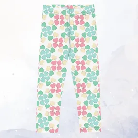 Pastel Candy Hearts Kid's Leggings
