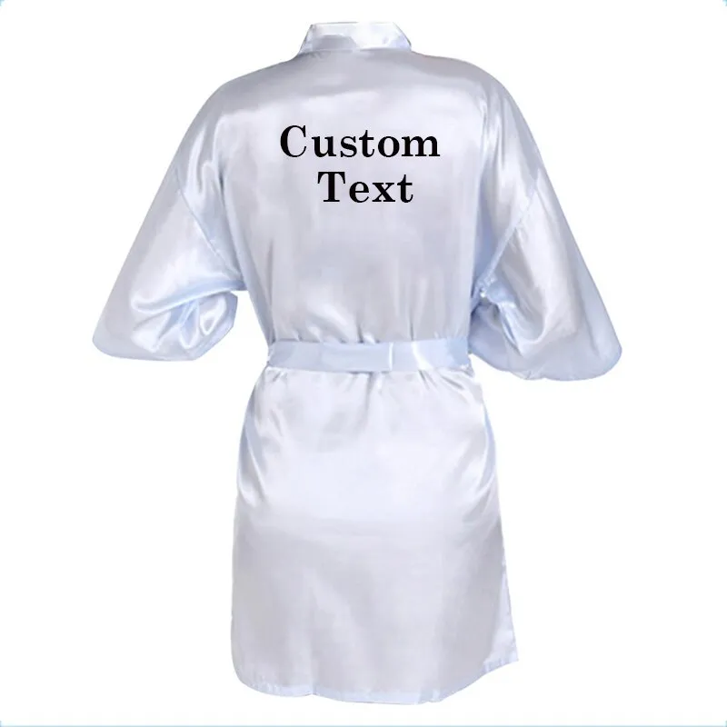 Personalised Bride Robe Custom Name Birthday And Bridesmaid Robe, Dressing Gown Satin Bridal Pajamas