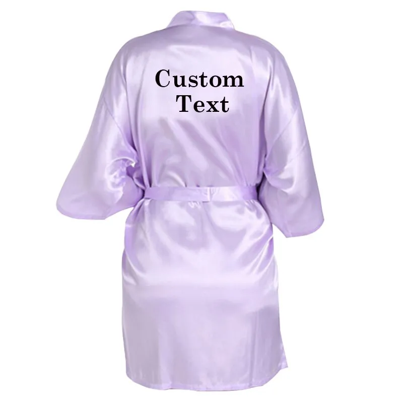 Personalised Bride Robe Custom Name Birthday And Bridesmaid Robe, Dressing Gown Satin Bridal Pajamas