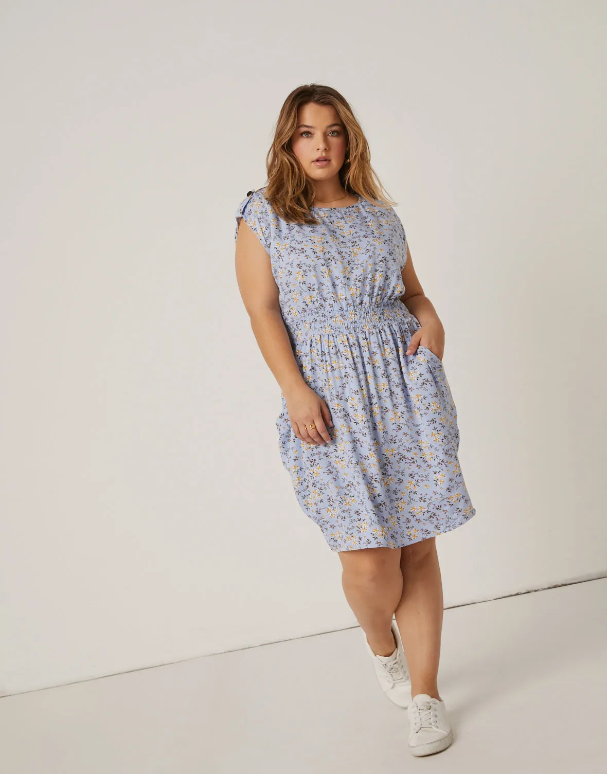 Plus Size Floral Sundress with Pockets