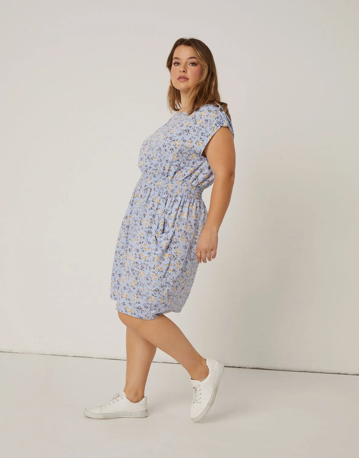 Plus Size Floral Sundress with Pockets