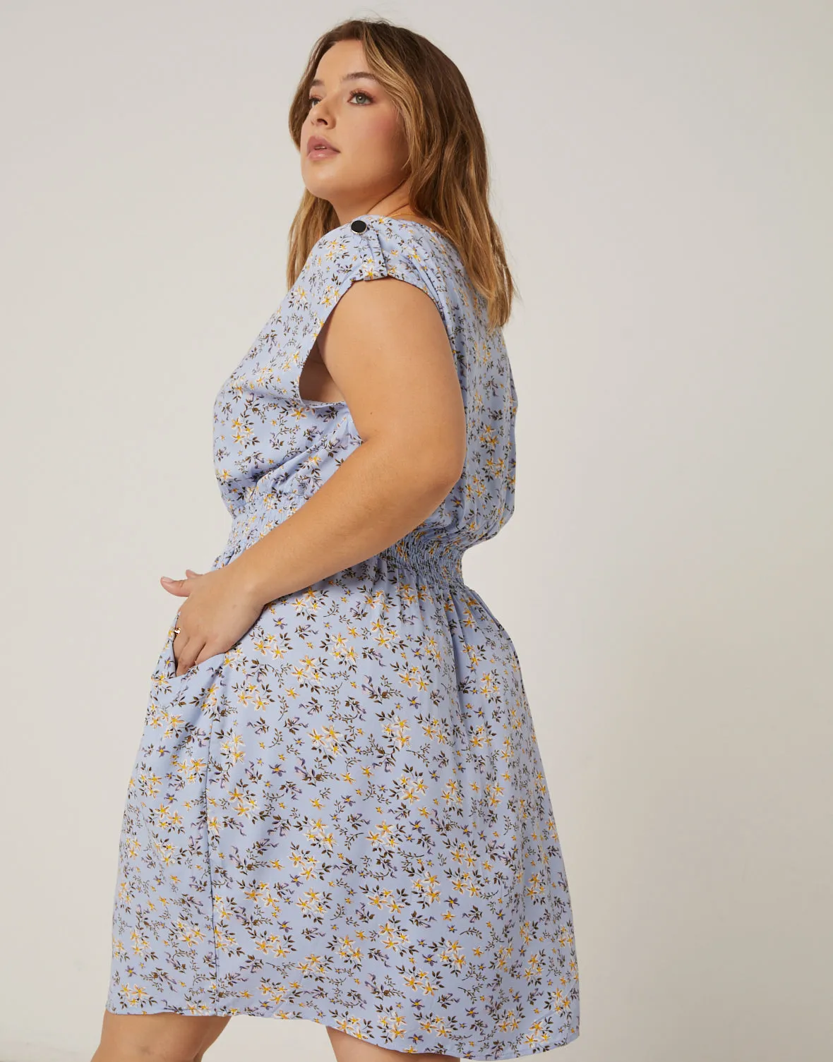 Plus Size Floral Sundress with Pockets