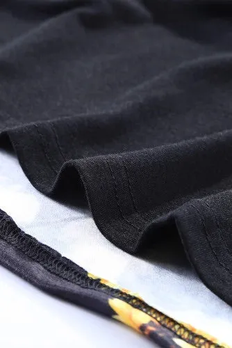Pocket Full Of Sunflowers Black Tee