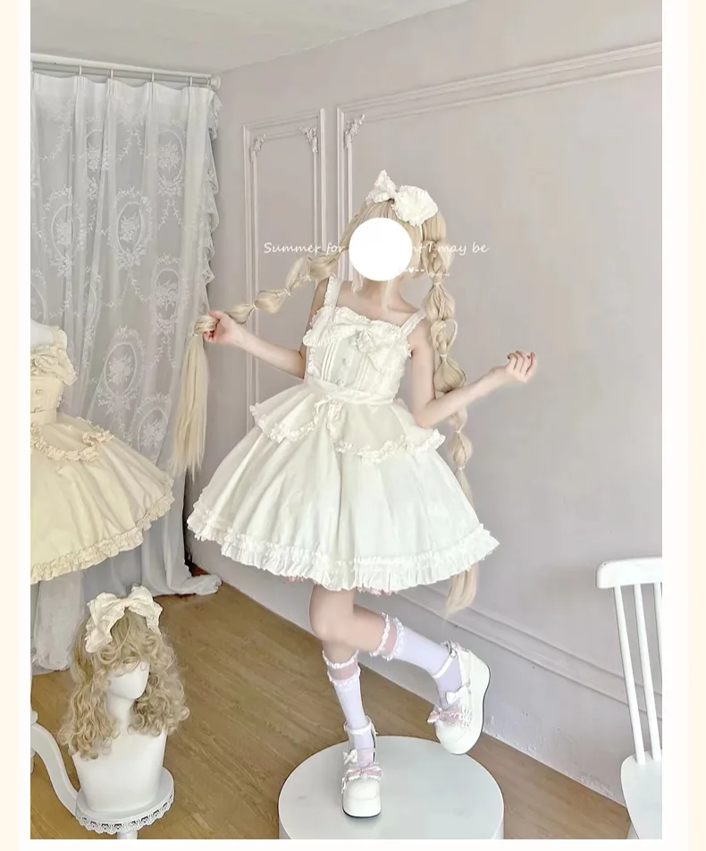 Sakurada Fawn~Plus Size Lolita JSK Dress Multicolors
