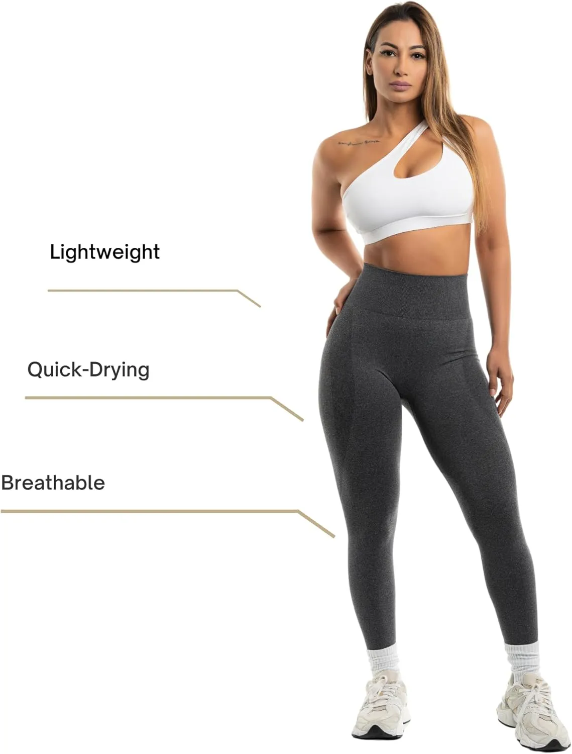 Seamless High-Waist Leggings: Stylish, Hip-Lifting, Comfortable Waist - Ideal for Active Lifestyles