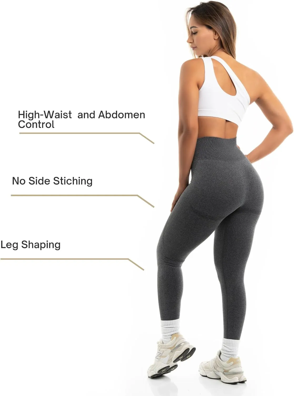Seamless High-Waist Leggings: Stylish, Hip-Lifting, Comfortable Waist - Ideal for Active Lifestyles