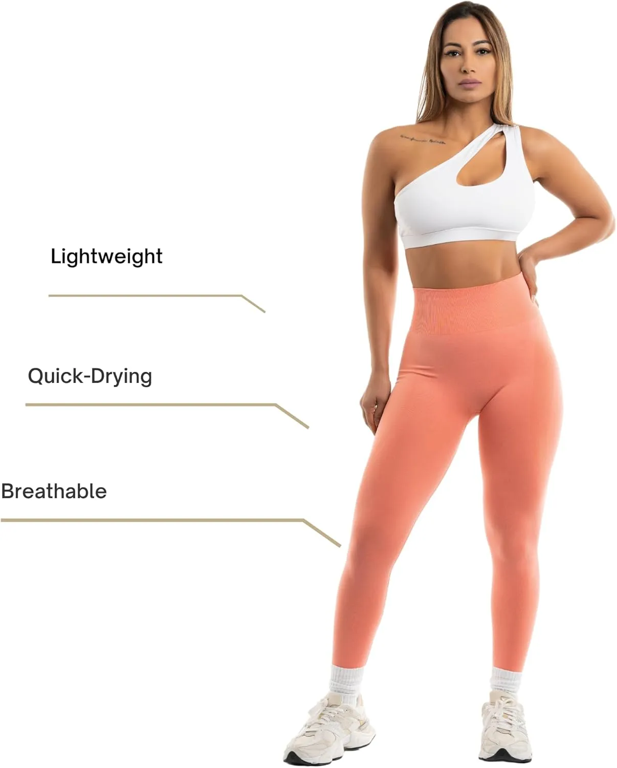 Seamless High-Waist Leggings: Stylish, Hip-Lifting, Comfortable Waist - Ideal for Active Lifestyles