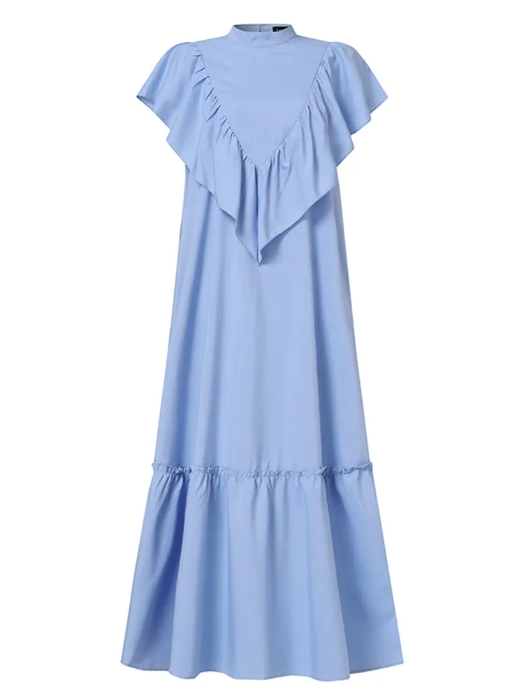 Sleeveless Ruffle Maxi Sundress