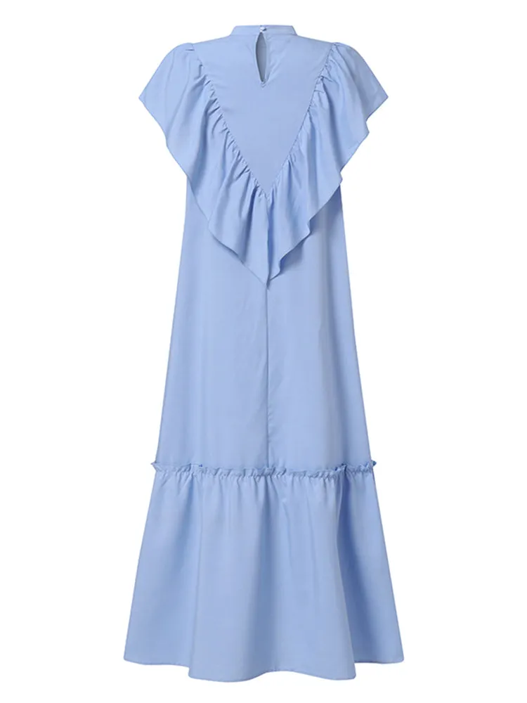 Sleeveless Ruffle Maxi Sundress
