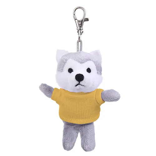 Soft Plush Wolf Keychain with Tee
