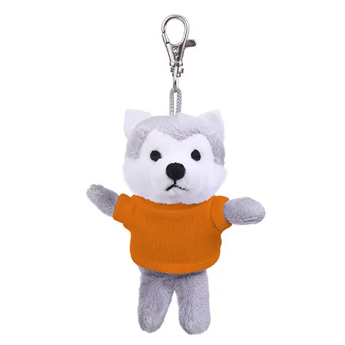 Soft Plush Wolf Keychain with Tee