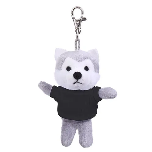 Soft Plush Wolf Keychain with Tee