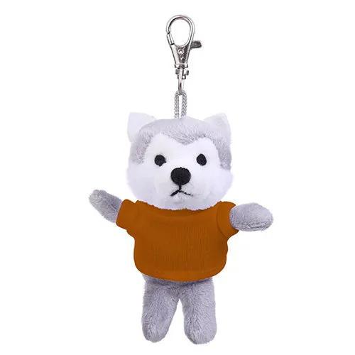 Soft Plush Wolf Keychain with Tee