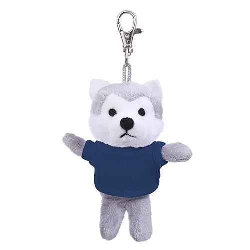 Soft Plush Wolf Keychain with Tee